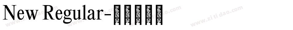 New Regular字体转换
